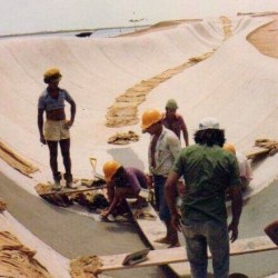 Concretagem da parte inicial do SNAKE , meados de 1978